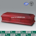 LUXES Bordeaux-Last Casket Great Quality Funeral Wooden Caskets For Sale